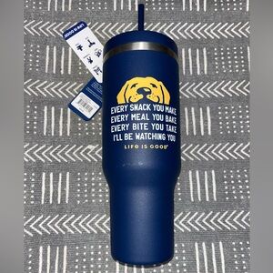 NIB LIFE IS GOOD 40 OZ  STAINLESS STEEL INSULATED TUMBLER "ILL BE WATCHING YOU"